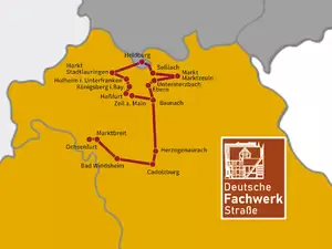 De Duitse vakwerkroute komt langs de mooiste stadjes. Bekijk hier het deel van de route in Franken, langs de mooiste stadjes