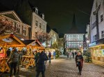 Kerstmarkt van Hattingen in het donker