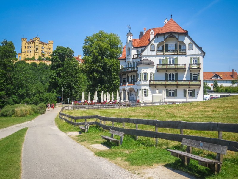 Wandelpad bij het kasteel Hohenschwangau
