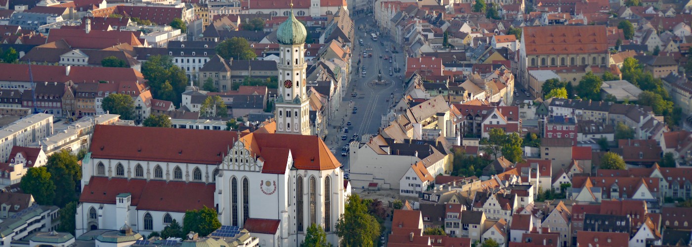 Uitzicht over het centrum van Augsburg in Duitsland
