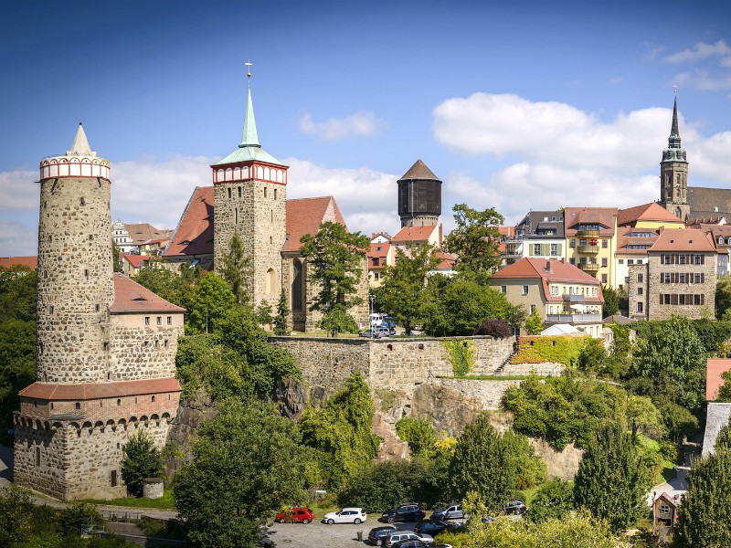 Bautzen met enkele van zijn torens