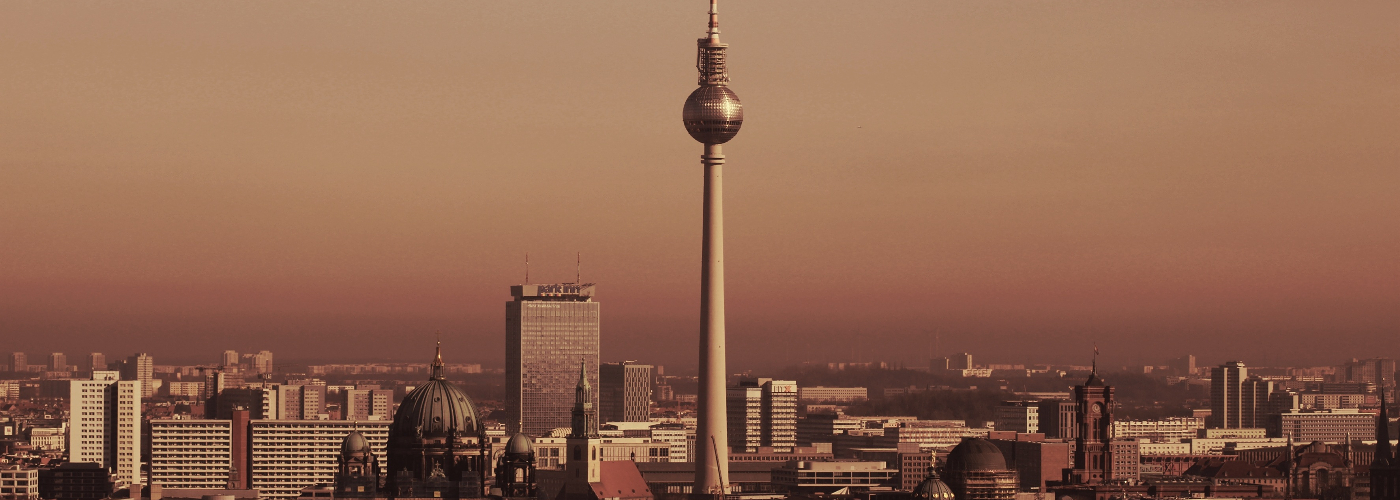 Uitzicht over Berlijn en de beroemde televisie toren