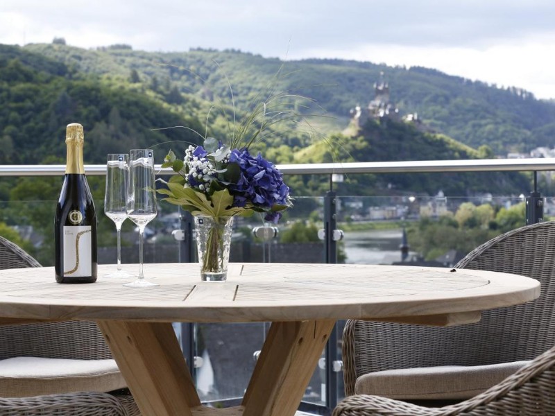 Uitzicht vanaf appartement Rooftop Moselsuite in Cochem, Duitsland