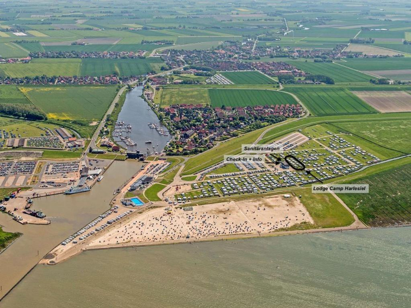 Aan de Duitse Noordzee kun je fijne lodges boeken bij Lodge Camp Harlesiel