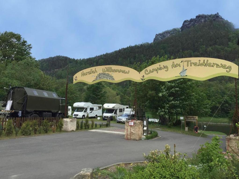 De camping Am Treidlerweg in Saksen, Duitsland