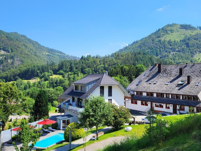 Haus Hees in Todtnau. Zowel gezinnen als stellen kunnen hier een vakantieappartement boeken.