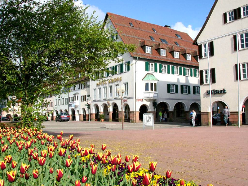 Hotel Krone in Freudenstadt, het eindpunt van de Schwarzwaldhochstrasse