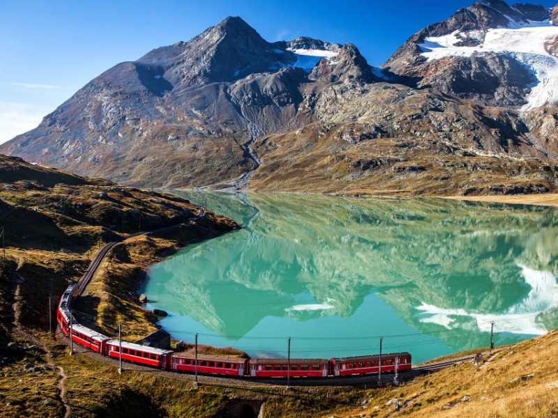 Een geweldige trein rondreis met De Glacier Express, waarbij je eindigt in het Duitse München