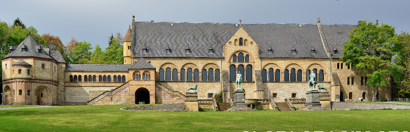 Het keizerlijk paleis bij Goslar in de Midden Duitse Harz