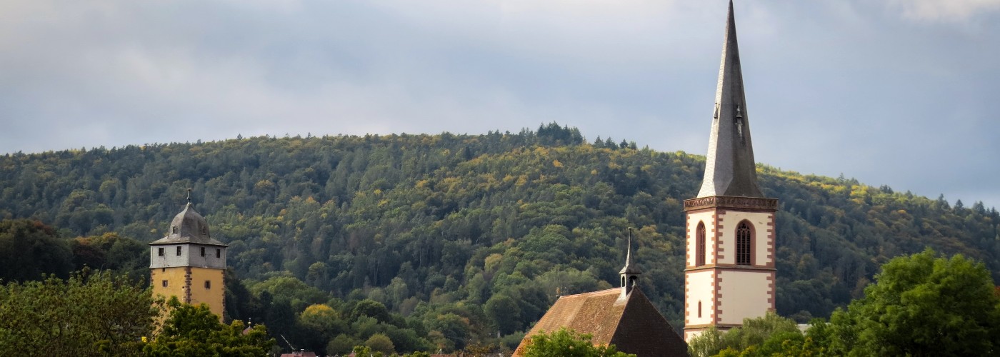 Lohr vanaf de brug over de Main gezien