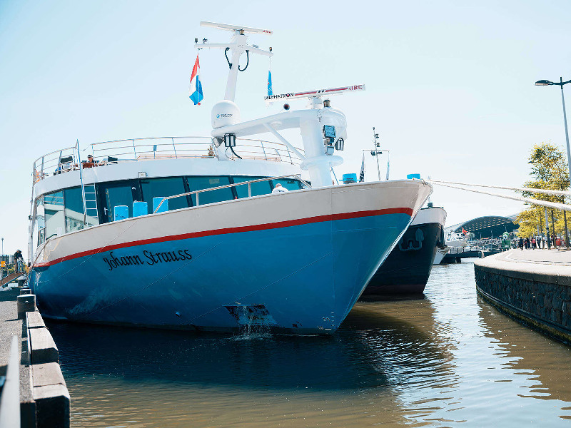 Het riviercruiseschip de Johann Strauss