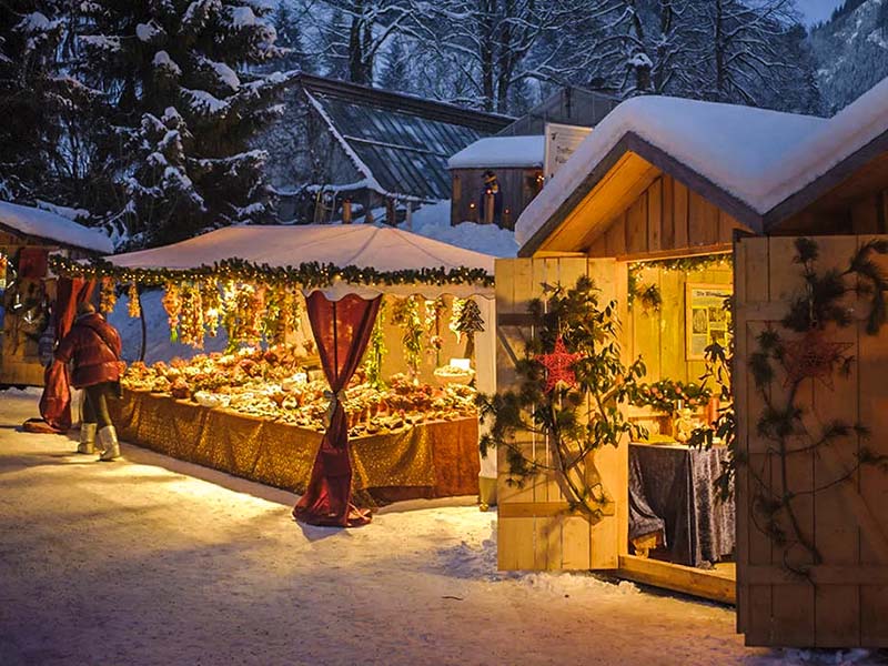 De kerstmarkt in Beieren