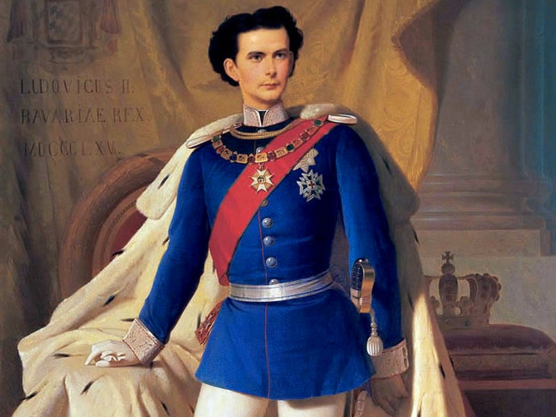 Schilderij van koning Ludwig II van Beieren