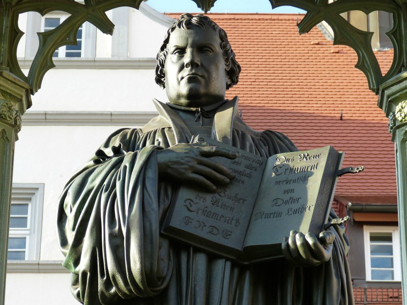 Standbeeld van Maarten Luther in Wittenberg