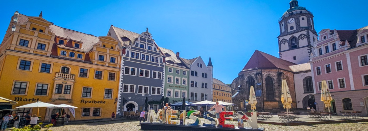De Marktplatz in Meissen