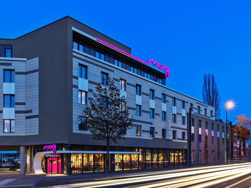 Moxy hotel in Düsseldorf. Hip hotel voor een betaalbare prijs.