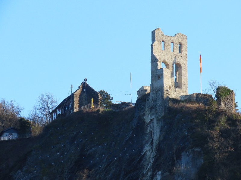 De ruïne van kasteel Grevenburg boven Traben-Trarbach