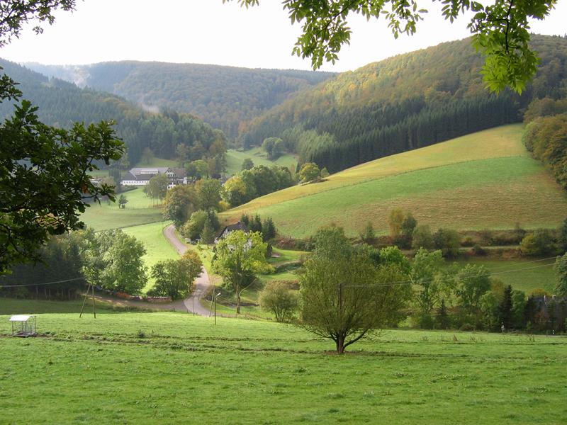 Het mooie landschap van het Sauerland