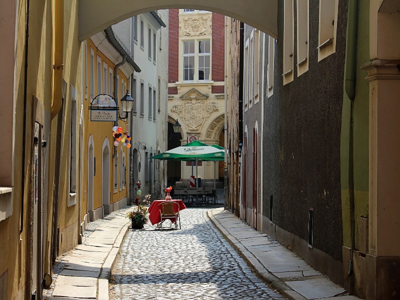 Gezellig straatje in de Altstadt van Görlitz