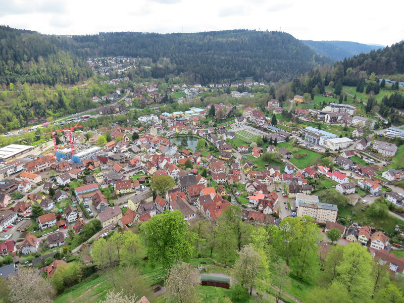 Uitzicht over Bad Liebenzell vanaf de burcht