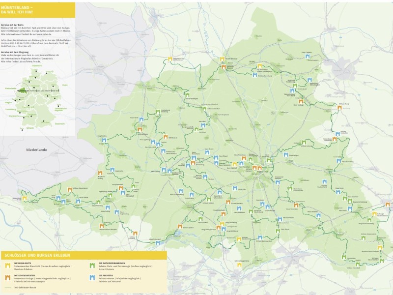 De kaart van de 100 kastelenroute, zie jij de bomen door het bos?