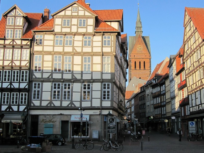 Vakwerkhuizen in de Altstadt van Hannover