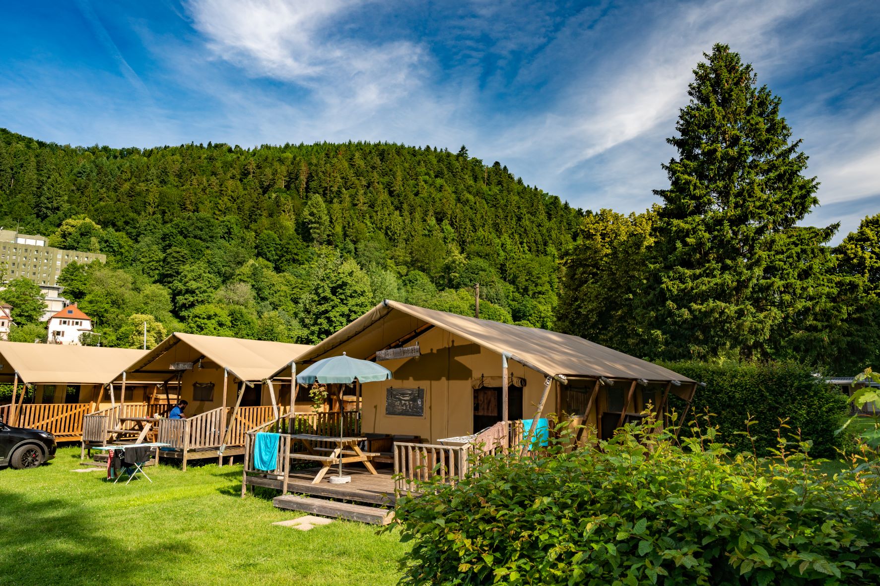 Het mooi gelegen campingpark Bad Liebenzell in het Zwarte Woud