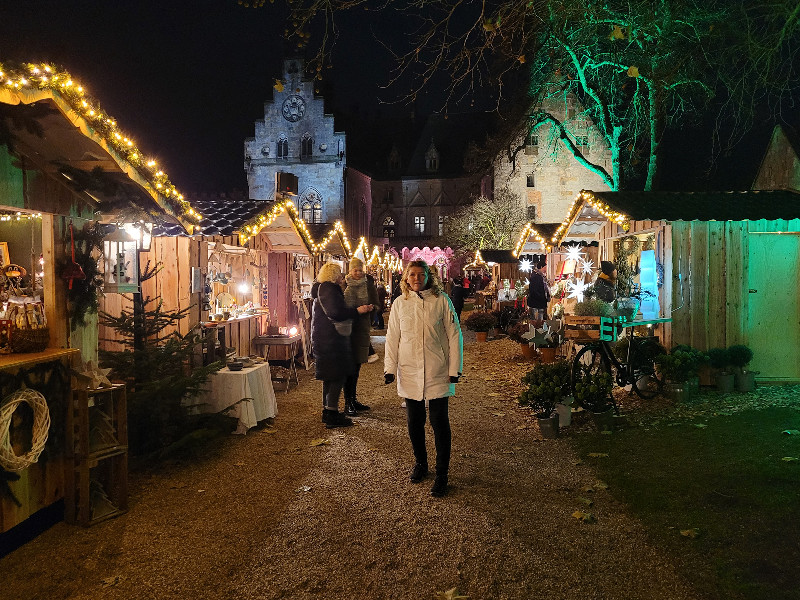 Sabine op de kerstmarkt in Bad Bentheim