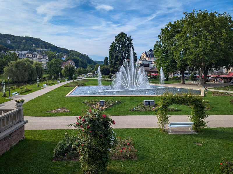 De rozentuin in Bad Kissingen