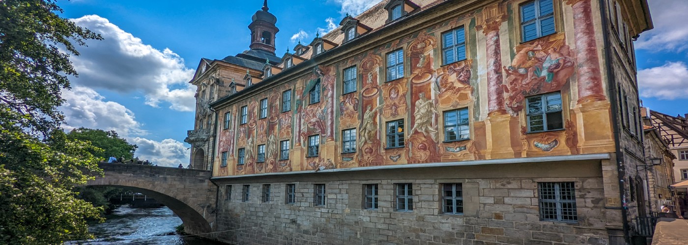 Fresco's op het stadhuis van Bamberg