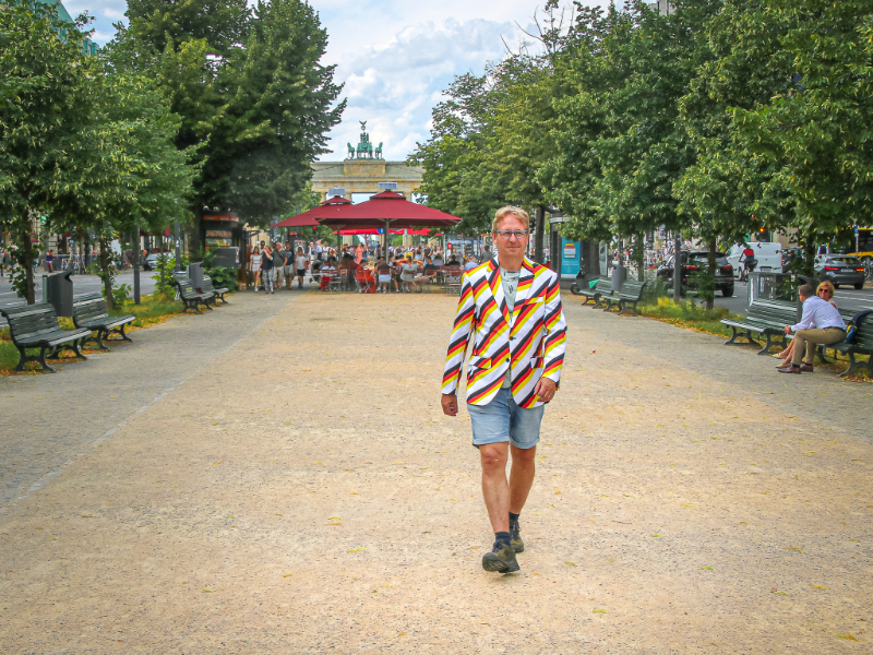 Patrick tijdens een bezoek aan de Duitse stad Berlijn