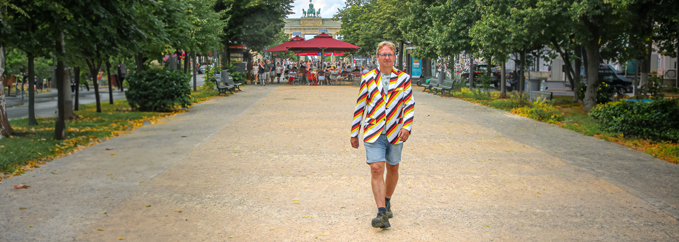 Patrick tijdens onze stedentrip in Berlijn in 2021