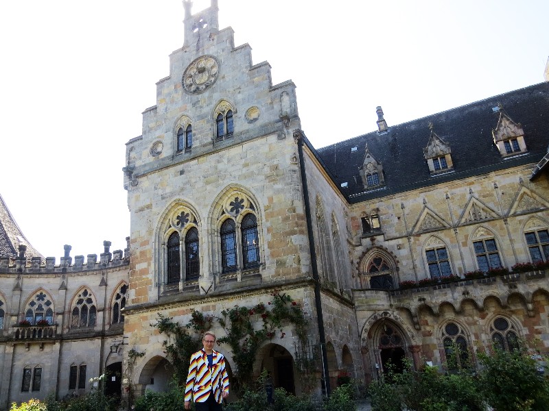 Patrick bij het kasteel van Bad Bentheim