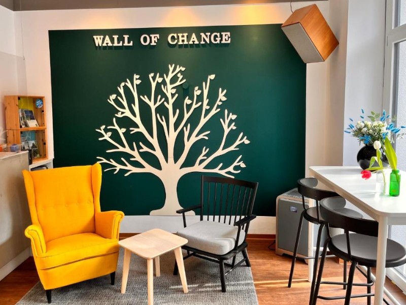 Interieur bij het Bio-Hotel Madeleine