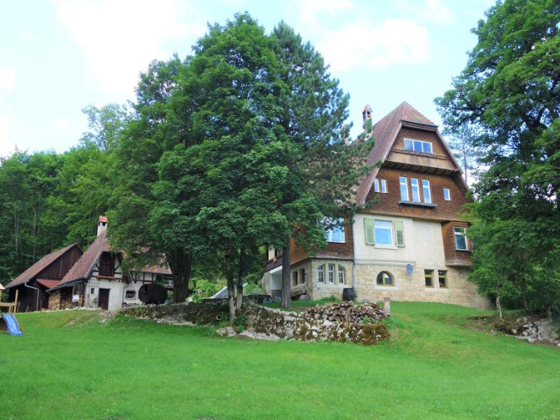 Het landelijk gelegen apartement Forstvilla bij Beuron in Oberschwaben