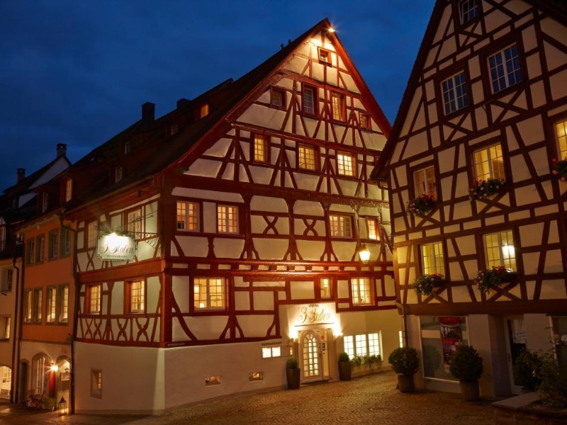 Het vakwerkhotel 3 Stuben in het centrum van Meersburg, aan de Bodensee