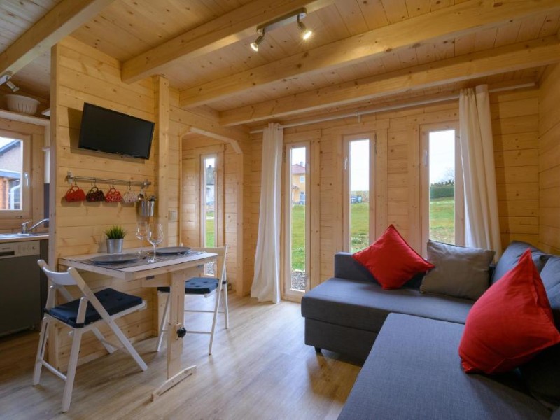 Knusse chaletjes op campingpark Chalets Am National Eifel in Duitsland