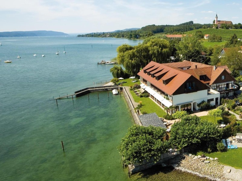 Hotel Restaurant Seehalde, net buiten Meersburg en direct aan de Bodensee