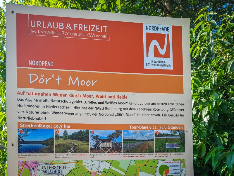 Informatiebord van het Dör't Moor Nordpfad