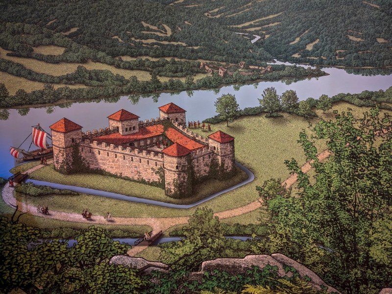 Het Romeinse Castellum Boiotro zoals dat op de rechteroever van de Inn stond
