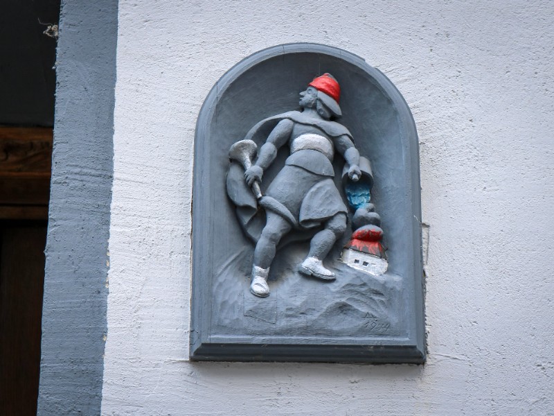 Eén van de vele details op de huizen in Idstein