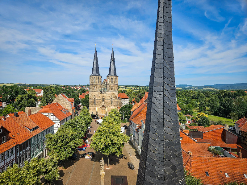 Uitzicht vanuit het raadhuis van Duderstadt