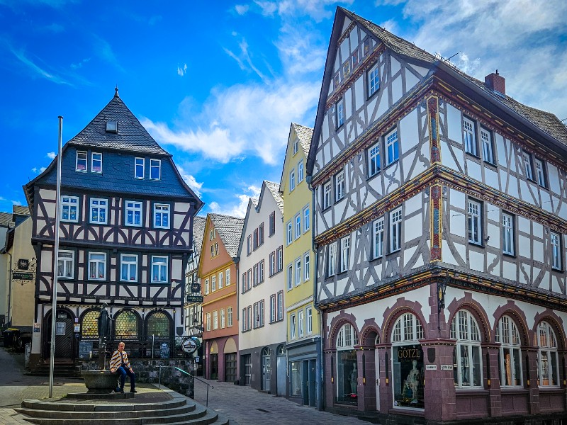 Patrick op de Eisenmarkt in Wetzlar