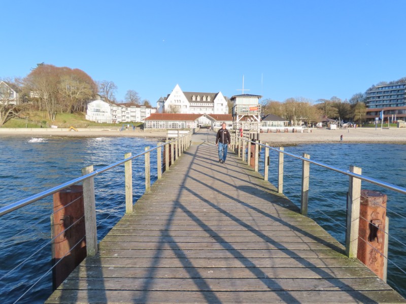 Een van de stranden in de omgeving, hier het stadsstrand van Glücksburg