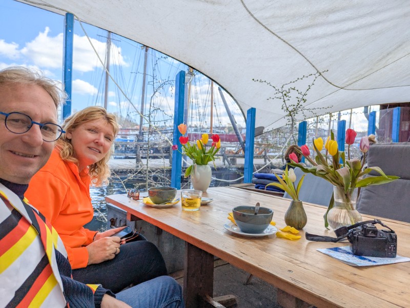 Even een bakje doen in de haven