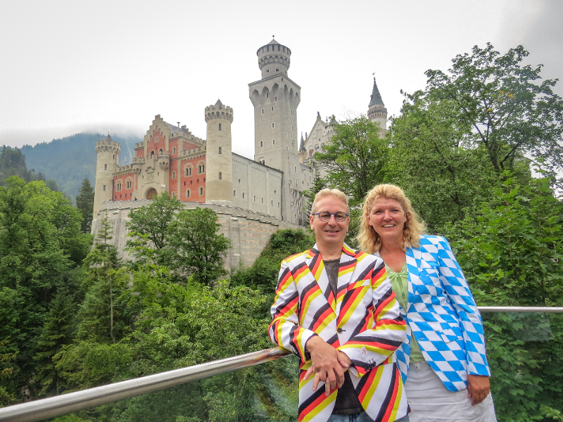 Patrick en Sabine bij Neuschwanstein in Beieren