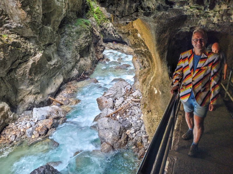 Patrick in de Partnachklamm