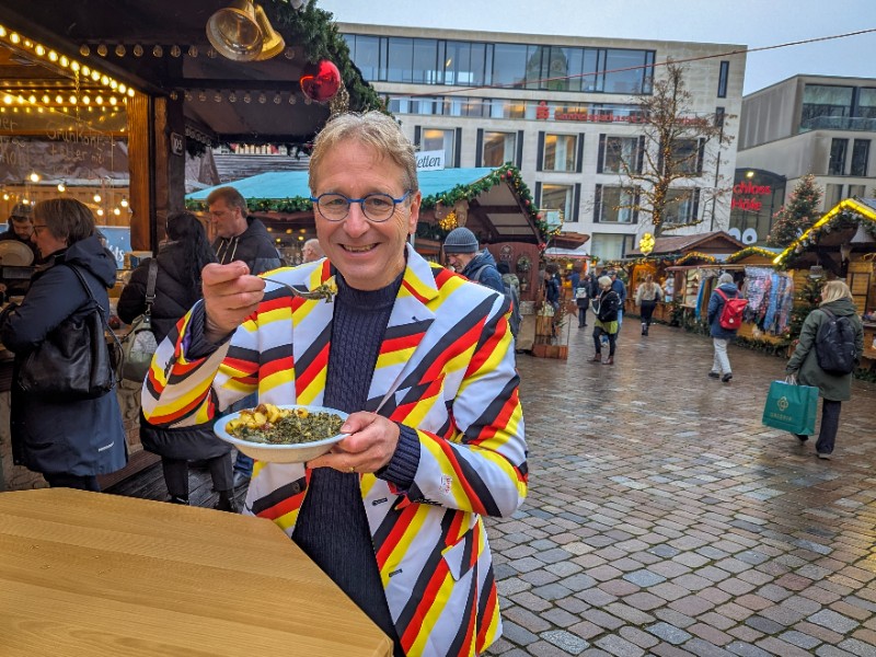 De Oldenburgse specialiteit, Grünkohl met Pinkel, heerlijk!