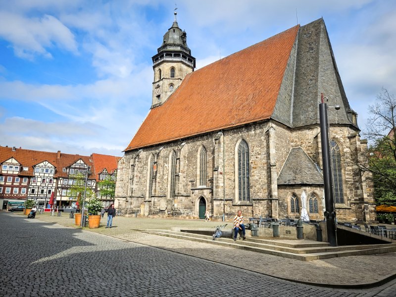 De Gotische kerk St. Blasius in Hannoversch Münden.