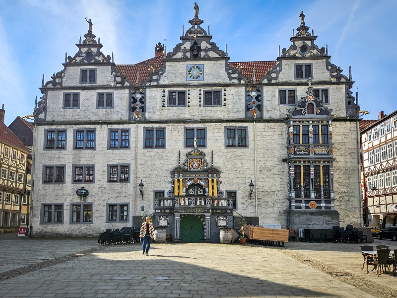 Het schitterende raadhuis van Hannoversch Münden, een mooi staaltje Wezerrenaissance